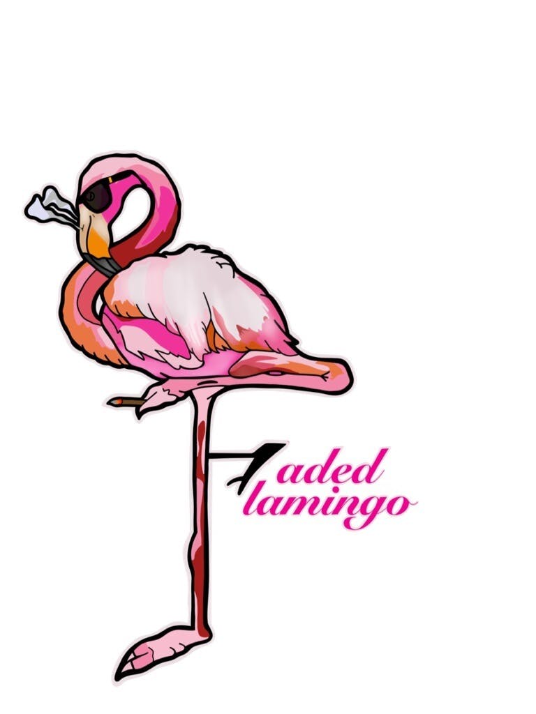 Faded flamingo logo