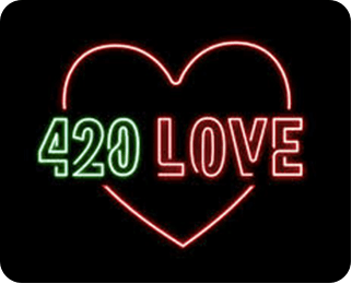 420 Love Cannabis King and Hess logo