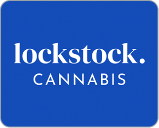 Lockstock. Cannabis logo